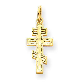 Gold Classics&#40;tm&#41; 14kt. Eastern Orthodox Cross Charm