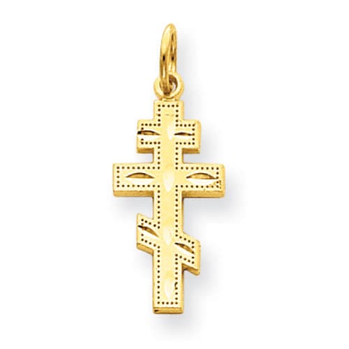 Gold Classics&#40;tm&#41; 14kt. Eastern Orthodox Cross Charm - image 