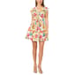 Womens Cece Cap Sleeve Floral Cotton Poplin Fit & Flare Dress - image 3