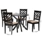 Baxton Studio Norah Dark Brown Finished Wood 5pc. Dining Set - image 8
