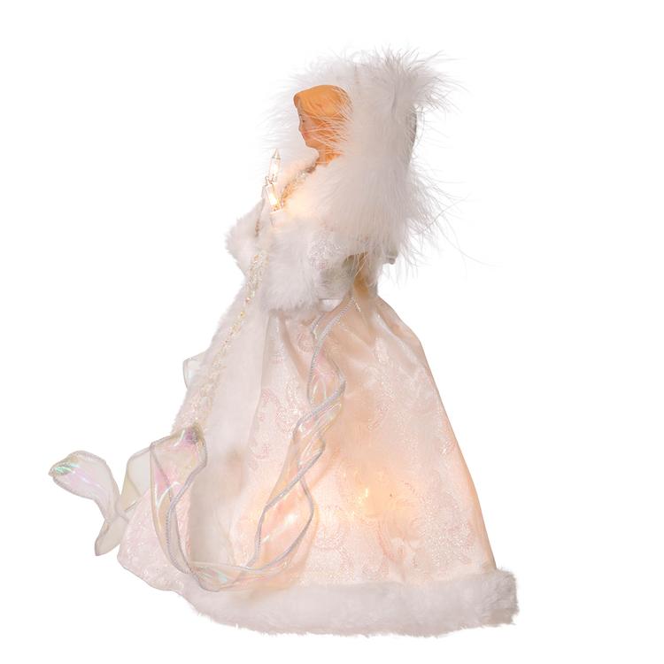 Kurt S. Adler 10in. UL 10-Light White Angel Tree Topper