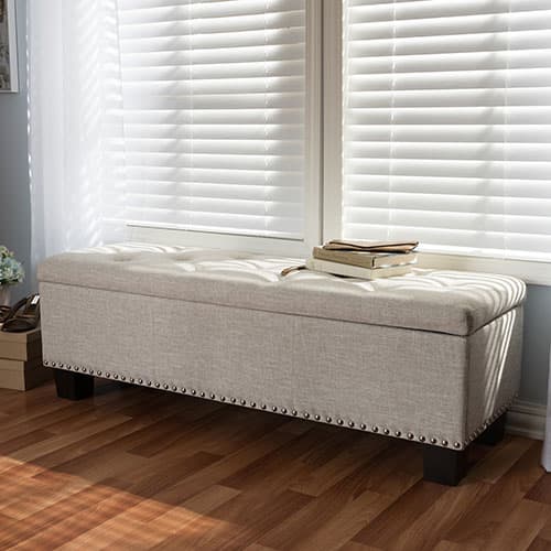 Baxton Studio Hannah Storage Ottoman Bench