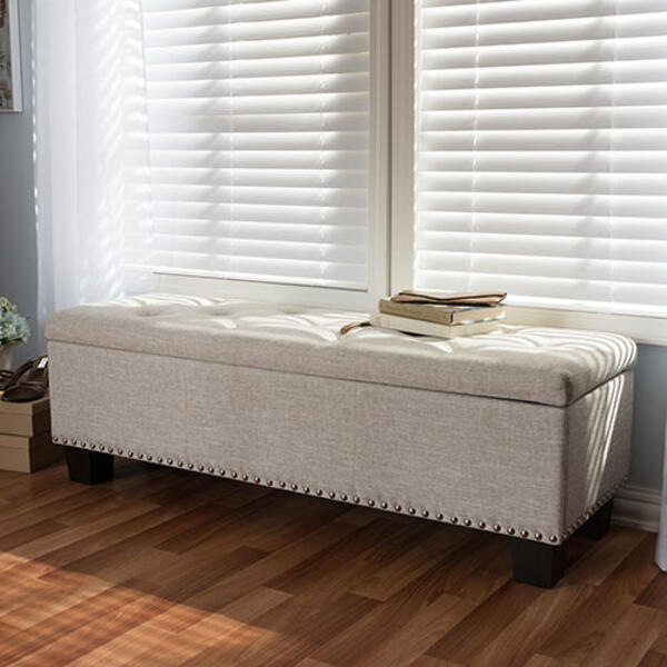 Baxton Studio Hannah Storage Ottoman Bench - image 