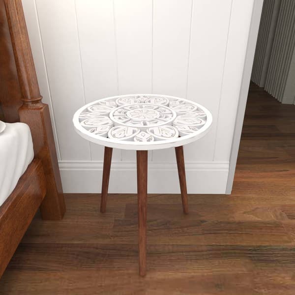 9th & Pike® White Wood Contemporary Accent Table
