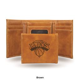 Mens NBA New York Knicks Faux Leather Trifold Wallet