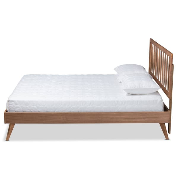 Baxton Studio Toru Ash Walnut Wood Full-Size Platform Bed
