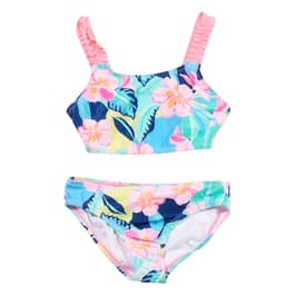 Girls &#40;7-16&#41; Shelloha Block Tropic 2pc. Swim Set