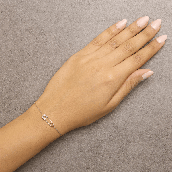 Haus of Brilliance 10kt. Gold Diamond Paperclip Link Bracelet