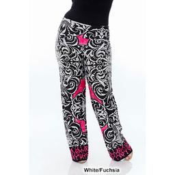 Plus Size White Mark Printed Palazzo Pants