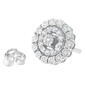 Diamond Classics&#8482; Sterling Silver Double Halo Stud Earrings - image 3
