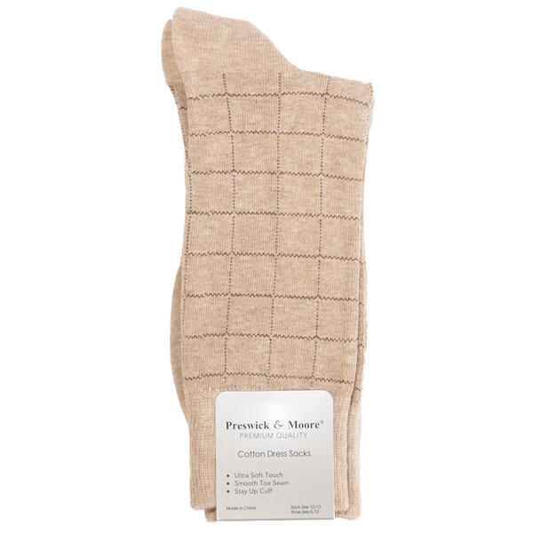 Mens Preswick & Moore Pindot Grid Socks - image 