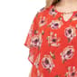 Womens NY Collection Clip Dot Floral Poncho Blouse - image 4