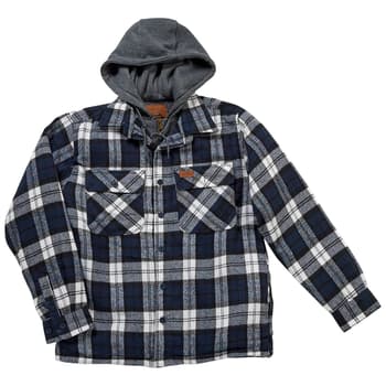 Mens Mountain Ridge® Flannel Tik Tok Jacket - Navy/White - Boscov's