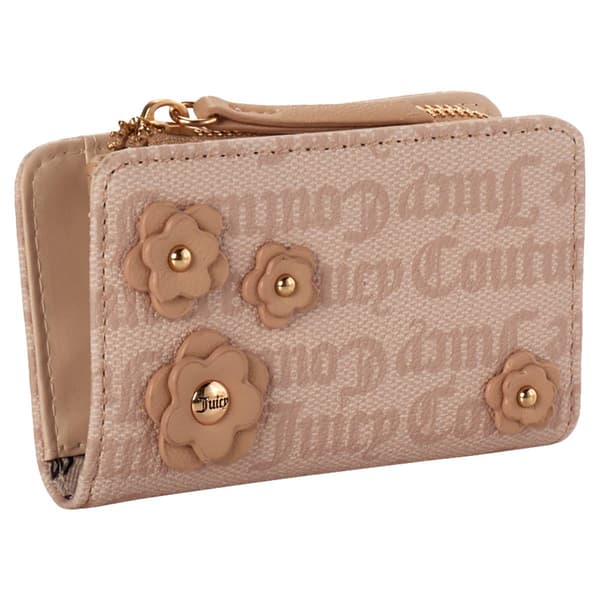 Womens Juicy Couture Floral Double Snap Pouch Wallet