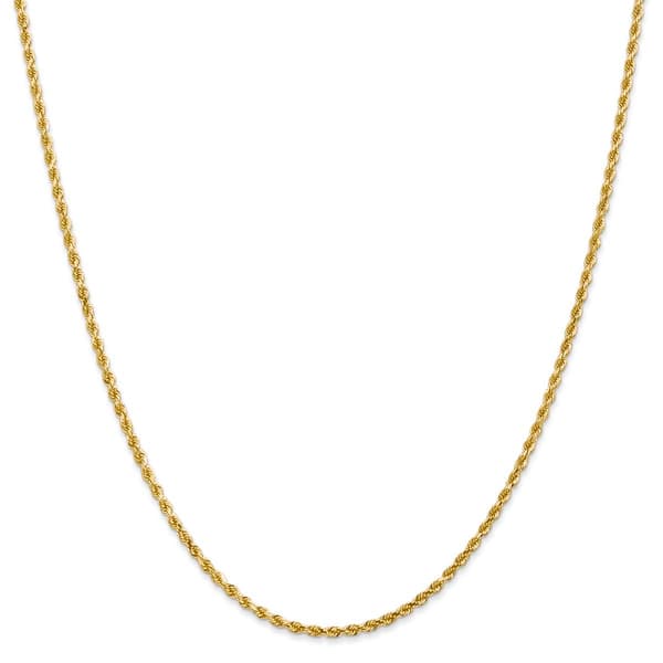 Unisex Gold Classics&#8482; 2mm. 14k Diamond Cut Rope Chain Necklace