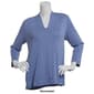 Plus Size Hasting & Smith 3/4 Sleeve Seamed Front V-Neck Tee - image 5