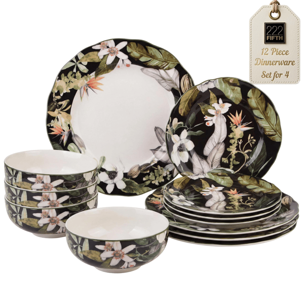 Borneo Black 12pc. Dinnerware Set - image 