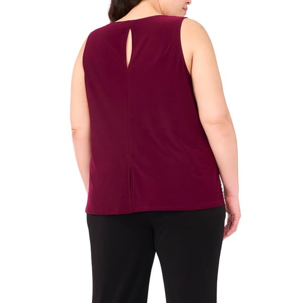 Plus Size MSK Faraj Beaded Trim Tank Top