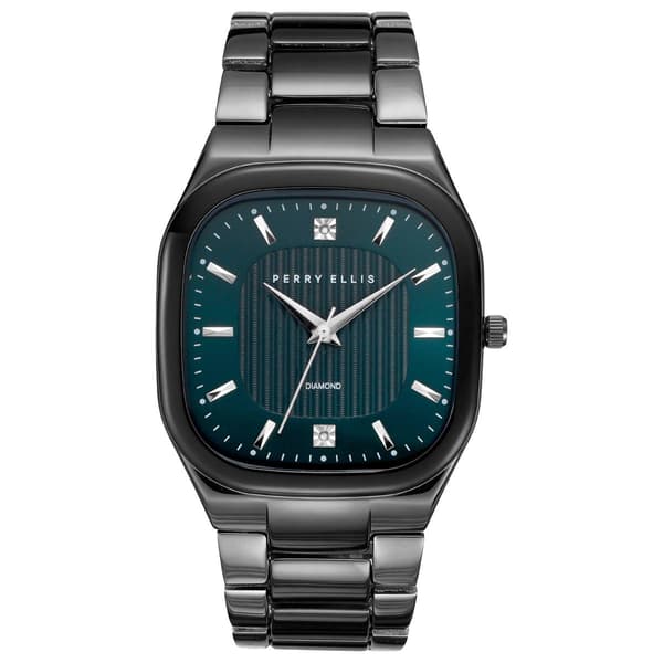Mens Perry Ellis Teal Genuine Diamond Dial Watch - PE0009GU.UK - image 