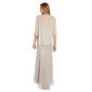 Womens R&M Richards Scroll Lace Jacket Gown with Pearl Neck Trim - image 2