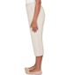 Petites Alfred Dunner Classics_S6 Solid Twill Button Hem Capri P - image 4