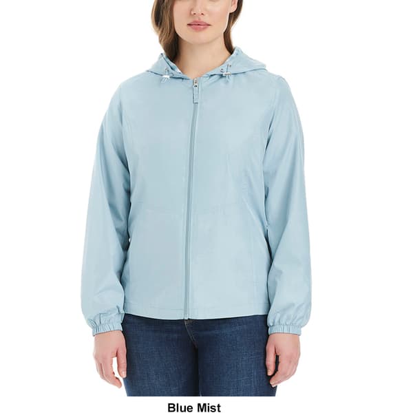 Petite d.e.t.a.i.l.s Windbreaker w/Gingham Hood Lining