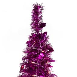 Northlight Seasonal 6ft. Pre-Lit Pink Tinsel Christmas Tree