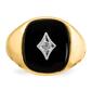 Mens Gentlemens Classics&#8482; 14kt. Gold with Rhodium & Onyx Ring - image 4