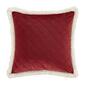 J.Queen New York Casey Sherpa Crimson 18in. Quilted Pillow - image 1