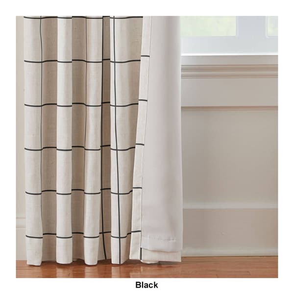 Elrene Brighton Windowpane Plaid Blackout Window Curtain Panel