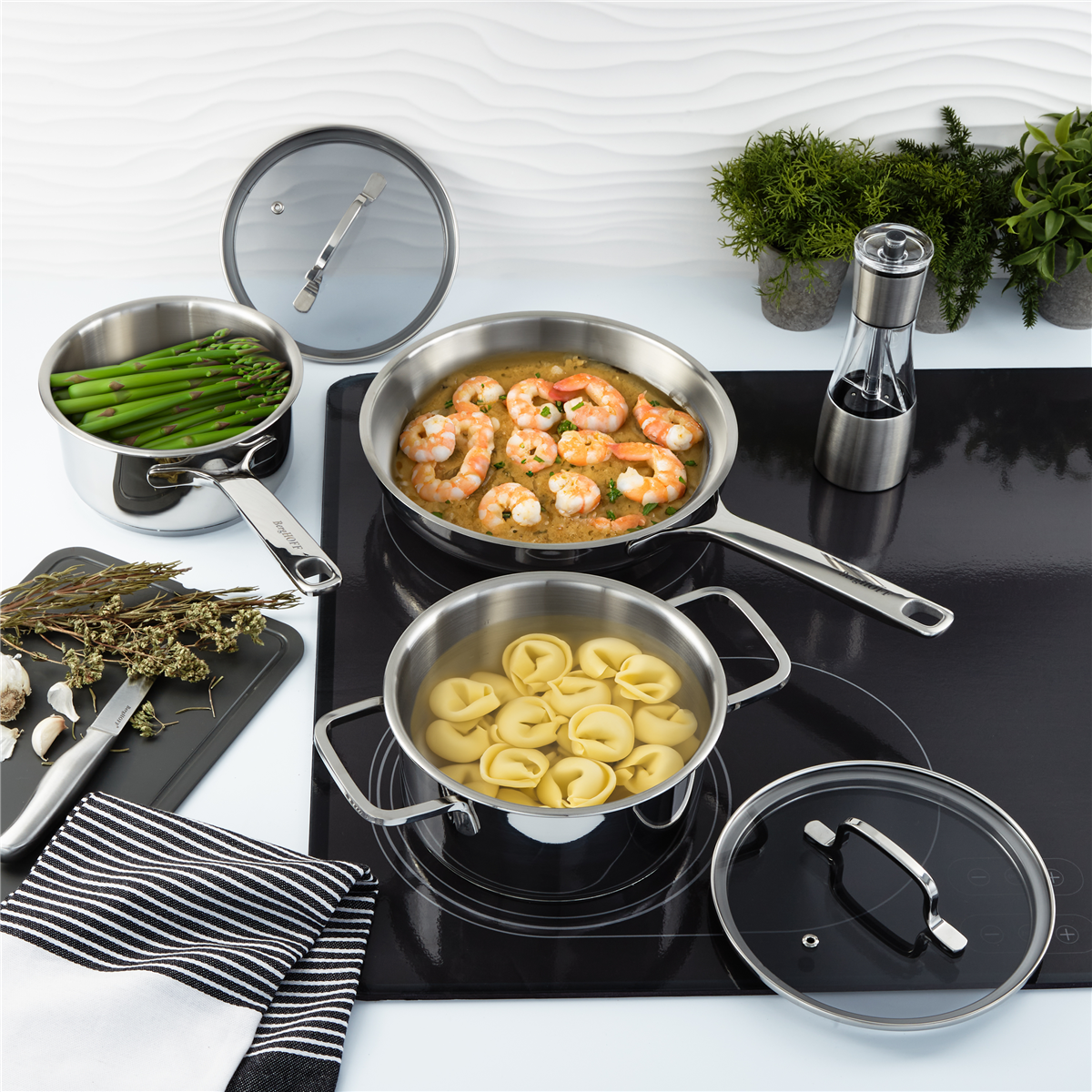 BergHOFF DiNA Helix 5pc. Recycled Stainless Steel Cookware Set