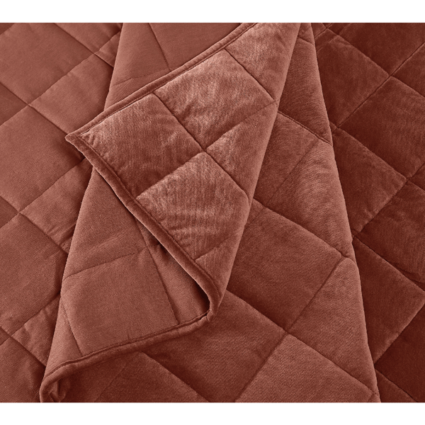 Brooklyn Loom Matte Cotton Velvet Box Stitch 3pc. Quilt Set - image 