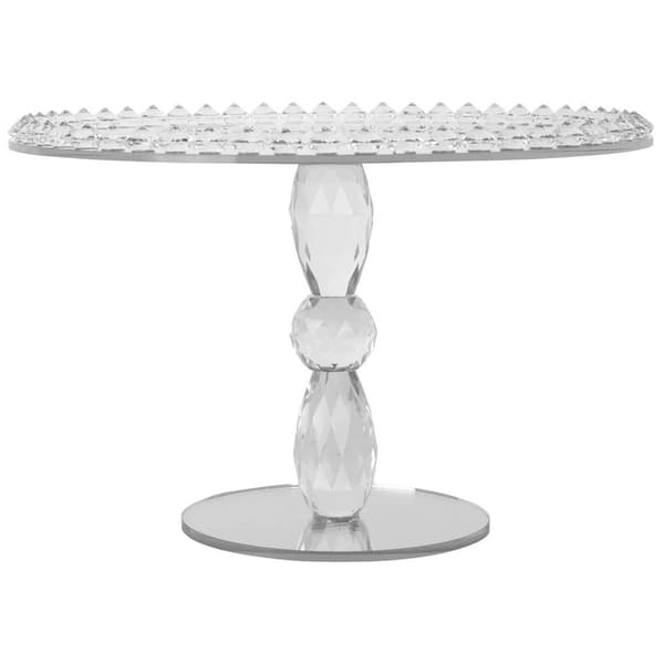 Home Essentials 12in Round Crystal Cake Stand - image 