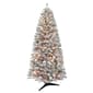 Puleo International 6ft. Pre-Lit Flocked Pine Christmas Tree - image 1