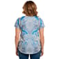 Womens OneWorld Short Sleeve Sublimation Studded Damask Tee - image 2