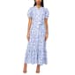 Womens MSK Puff Sleeve Button Trim Chiffon Maxi - image 1