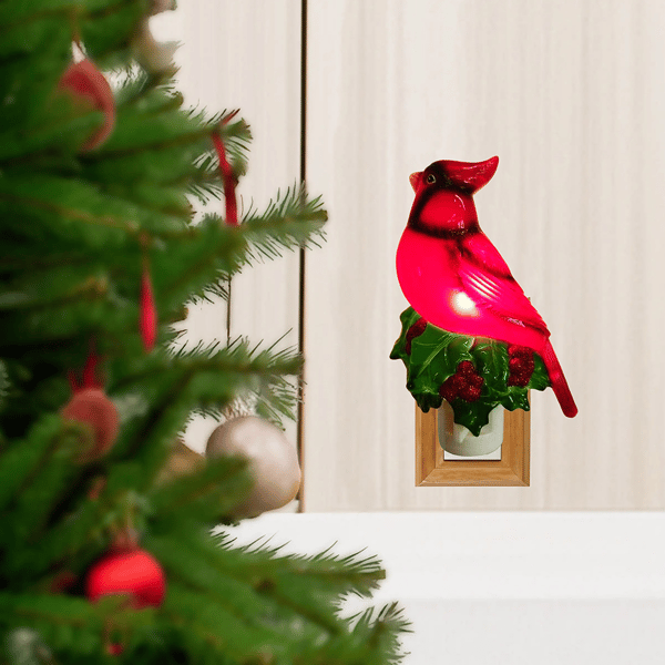Santa''s Workshop 5.5in. Cardinal Night Light