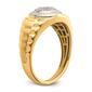 Mens Pure Fire 14kt. Two-Tone Gold Lab Grown Diamond Round Ring - image 6