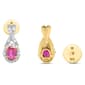 Gemstone Classics™ Created Ruby & Lab Grown Diamond Earrings - image 3