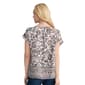 Petite Jones New York Cap Sleeve Side Button Floral Blouse - image 2