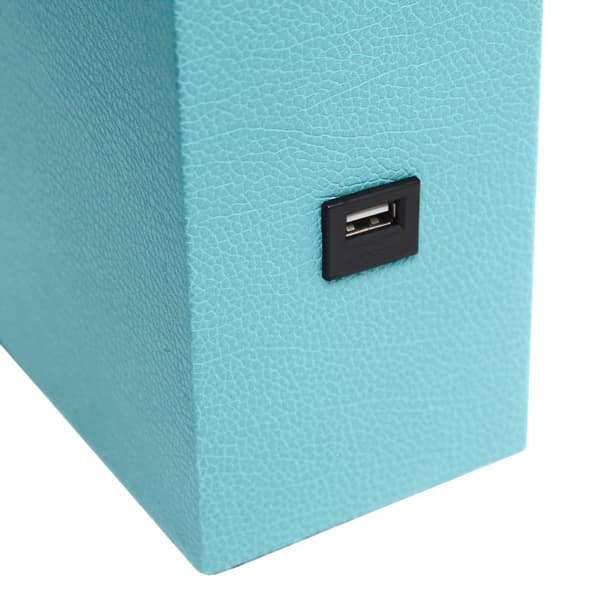 Lalia Home Lexington 21in. Leather Base Table Lamp w/USB Port