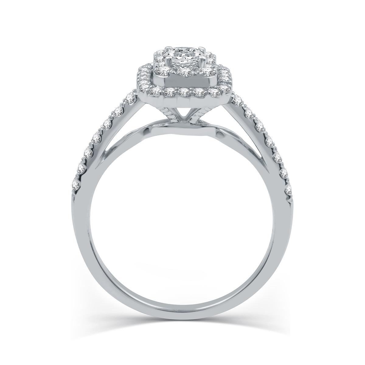 Nova Star® Lab Grown Diamond Emerald Shaped Bridal Ring