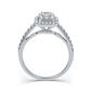 Nova Star&#174; Lab Grown Diamond Emerald Shaped Bridal Ring - image 4