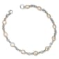 Sterling Silver Rose Gold Plated CZ Bracelet - image 1