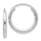 Gold Classics(tm) 14kt. White Gold Polished Hoop Earrings - image 1