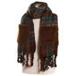 Womens Steve Madden Plaid Lofty Fur Pocket Scarf - image 1