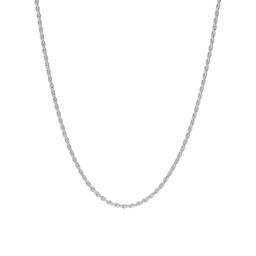 24in. Sterling Silver Rope Chain Necklace