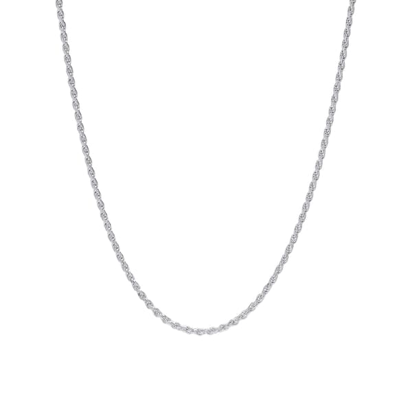 24in. Sterling Silver Rope Chain Necklace - image 