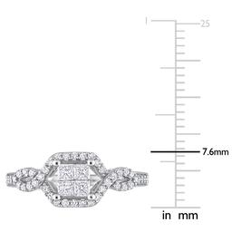 Diamond Classics™ 10kt. White Gold 1/2ctw. Diamond Crossover Ring
