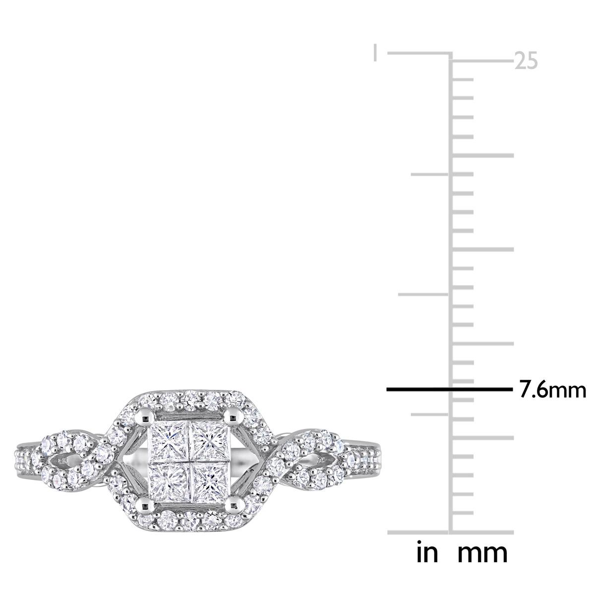 Diamond Classics™ 10kt. White Gold 1/2ctw. Diamond Crossover Ring